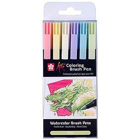 Sakura Koi Colouring Brush Pen Pasteller 6-set