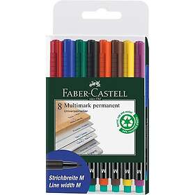 Faber-Castell Märkpenna Multimark permanent M 8-pack