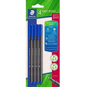 Staedtler Triplus Fineliner Blå 4-pack