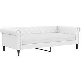 vidaXL Dagbädd med madrass vit 90x200 cm konstläder