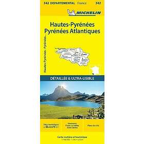 Hautes-Pyrénées Pyrénées-Atlantiques Michelin Local Map 342