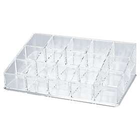 Clas Ohlson Makeup-organizer 15 fack, klar plast