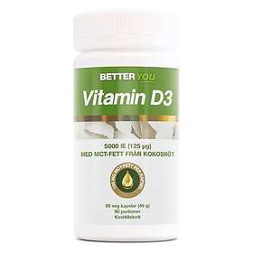 Better You Vitamin D3 5000IE MCT-fett 90 kapslar