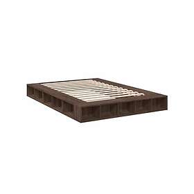 vidaXL Sängram brun ek 140x200 cm konstruerad trä