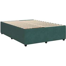 vidaXL Sängram utan madrass mörkgrön 160x200 cm sammet