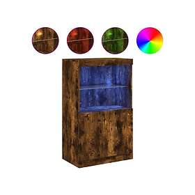 vidaXL Skänk Rökfärgad Ek 60.5x37x100cm