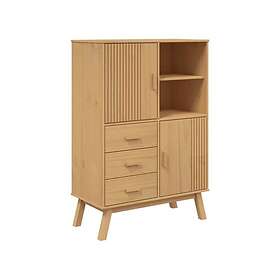 vidaXL Skänk OLDEN brun 85x43x125 cm massiv furu