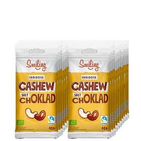 Smiling 20 x Cashew Salt Choklad, 45g