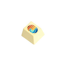 Keychron Colorful Great Wave Zinc Alloy Artisan Keycap Pale Yellow