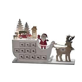 Konstsmide Led Winter Christmas Village Wooden Advent Calendar 