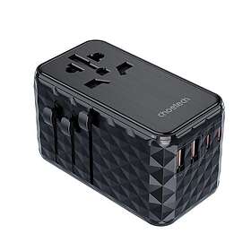 Choetech Reseadapter 100W 2xUSB-C 2xUSB-A Svart