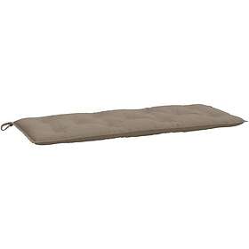 vidaXL Bänkdyna för trädgården taupe 120x50x7 cm oxfordtyg