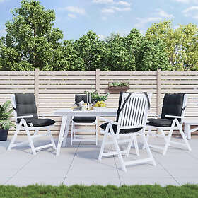 vidaXL Stolsdynor låga 4 st antracit oxfordtyg