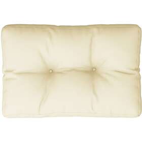 vidaXL Palldyna gräddvit 50x40x12 cm tyg