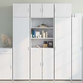 vidaXL Förvaringsskåp vit 70x42,5x225 cm konstruerat trä