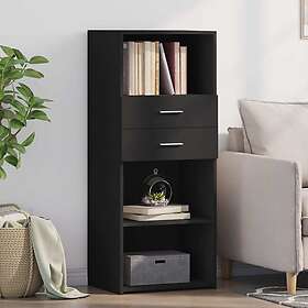 vidaXL Högskåp svart 50x42,5x124 cm konstruerat trä