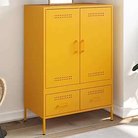 vidaXL Högskåp senapsgul 68x39x101.5cm Stål