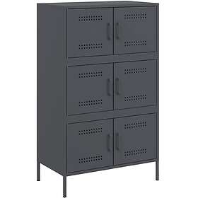 vidaXL Högskåp antracit 68x39x113 cm stål