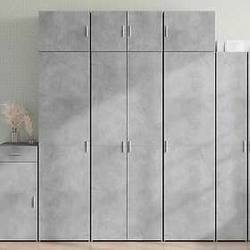 vidaXL Förvaringsskåp betonggrå 70x42,5x225 cm konstruerat trä