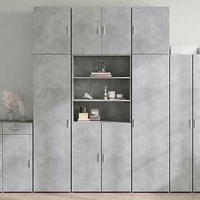 vidaXL Högskåp betonggrå 80x42,5x249 cm konstruerat trä