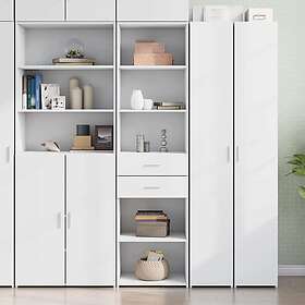 vidaXL Högskåp vit 50x42,5x185 cm konstruerat trä