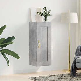 vidaXL Väggskåp betonggrå 34,5x34x90 cm konstruerat trä