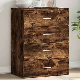 vidaXL Skänk rökfärgad ek 60x39x80 cm konstruerat trä