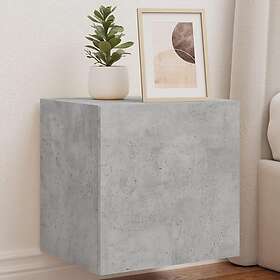 vidaXL Väggmonterad tv-bänk LED betonggrå 40,5x35x40 cm