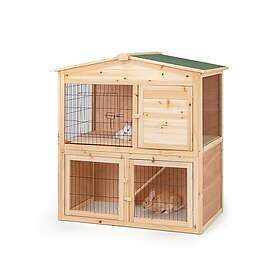 Lionto Träbur för kaniner, 98 x 54 x 100 cm, Brun