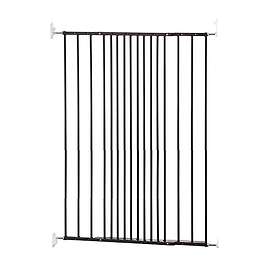 SPD Pet Extending Gate, extra hög Hundgrindar, svart, 62,5-106,8 cm