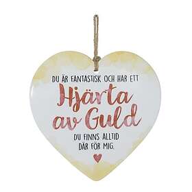 Dekorationshjärta Hjärta av Guld