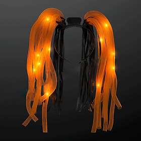 LED Diadem med Dreadlocks Orange