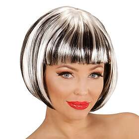 Peruk Page Svart/Vit One size