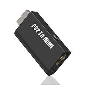 INF PS2 HDMI-ljudvideoomvandlare, adapter med 3,5 mm ljudutgång för HDTV HDMI-skärmar, PC, Smart-TV