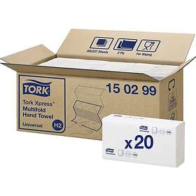 TORK Xpress Multifold H2, 2-Lagigt, Vitt - 20 X 237 Ark