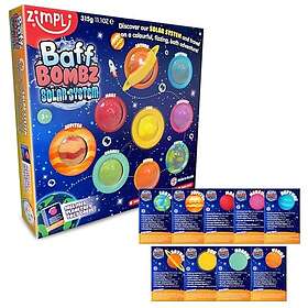 Zimpli Kids Planet Baff Bombz bath fizzies Badbomb, Flerfärgad, 9 stycken