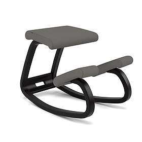 Original Varier Variable Balans, Kneeling Chair, Ergonomisk Kontorsstol, 10-års , designad av Peter Opsvik, svart/grå