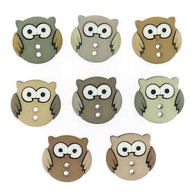 Jesse James Dekorknappar Sew Cute Owls
