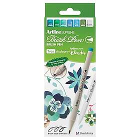 Adlibris Brushpen Artline Supreme Marker Botanical 7-p