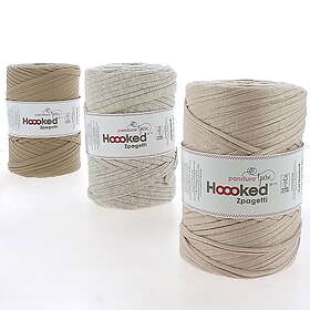 Medium Hoooked Zpagetti trikågarn 450g beige – Beige shades ZP004-17