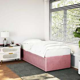 vidaXL Sängram rosa 100x200 cm sammet