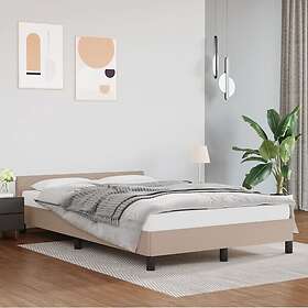vidaXL Sängram med huvudgavel cappuccino 120x190 cm konstläder
