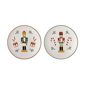 Bloomingville Jolly assiett o16 cm 2 delar Vit-röd