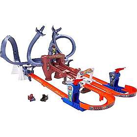 Hot Wheels Racerverse Bilbana Spider-Man's Web Slining Speedway Track Set