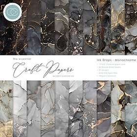 Craft Consortium Paper Pad 12x12 Ink Drops Monochrome