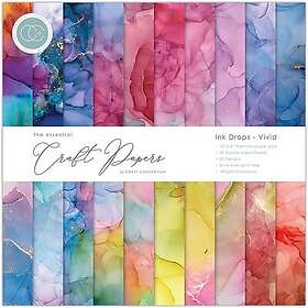 Craft Consortium Paper Pad 12x12 Ink Drops Vivid