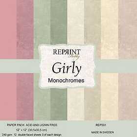 Reprint Paper Pad 12x12 Girly Monochromes