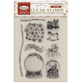 Stamperia Clearstamps Gear up for Christmas Snowglobes