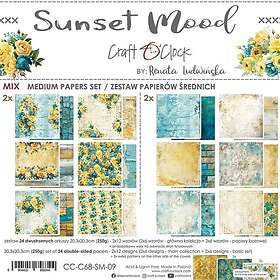 Craft o Clock Paper Pad 8x8 O Sunset Mood Basic
