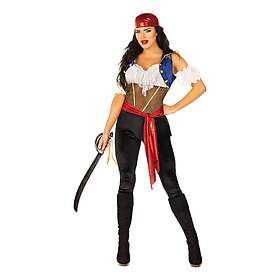 Kvinnlig Pirat Deluxe Maskeraddräkt Medium